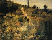 Auguste renoir Road Rising into Deep Grass oil